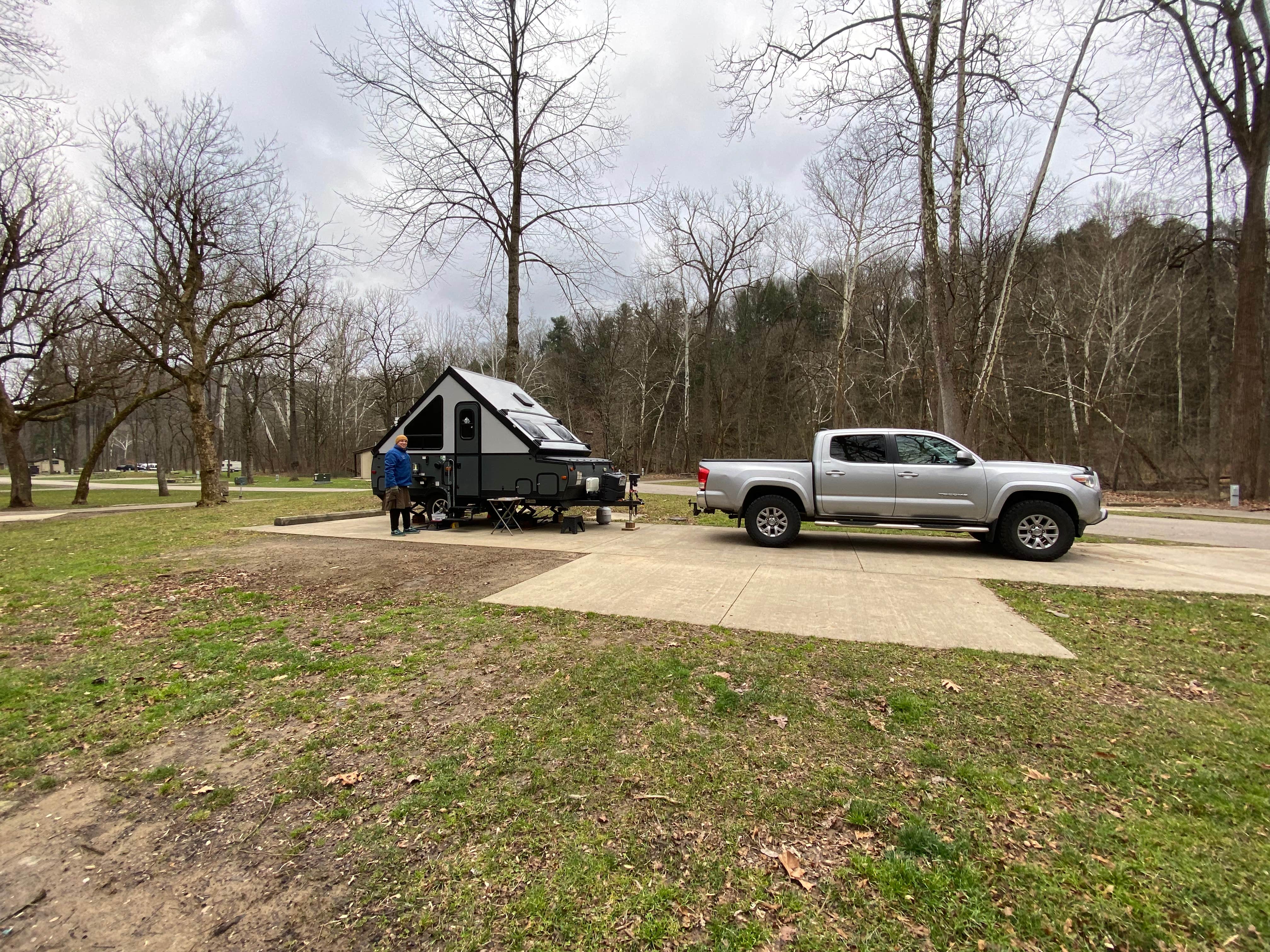 Shannon G.'s photo of glamping accommodations at Mohican State Park Campground near Dillon Lake