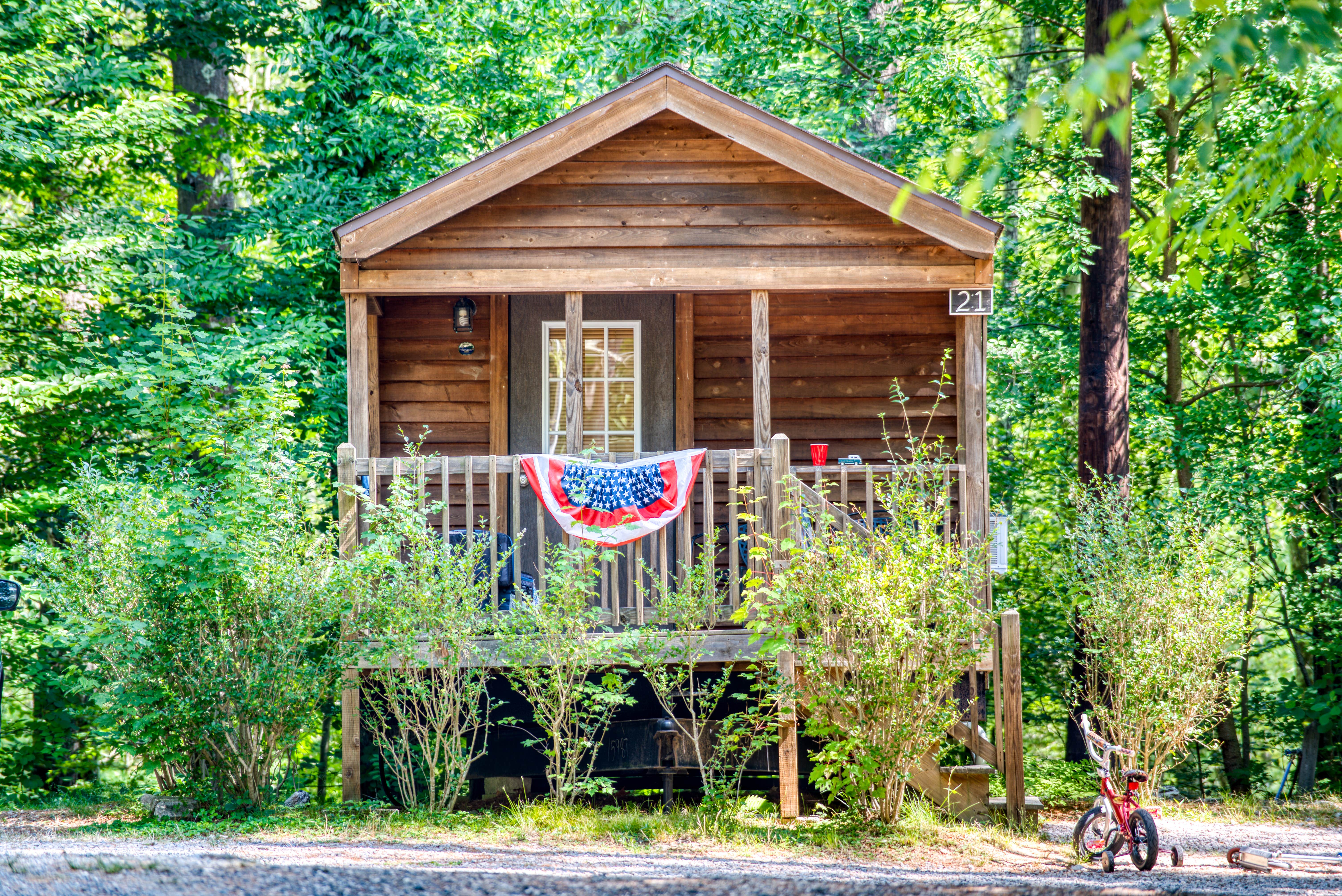 Camp R.'s photo of a cabin at Whispering Pines Campground in Rhode Island
