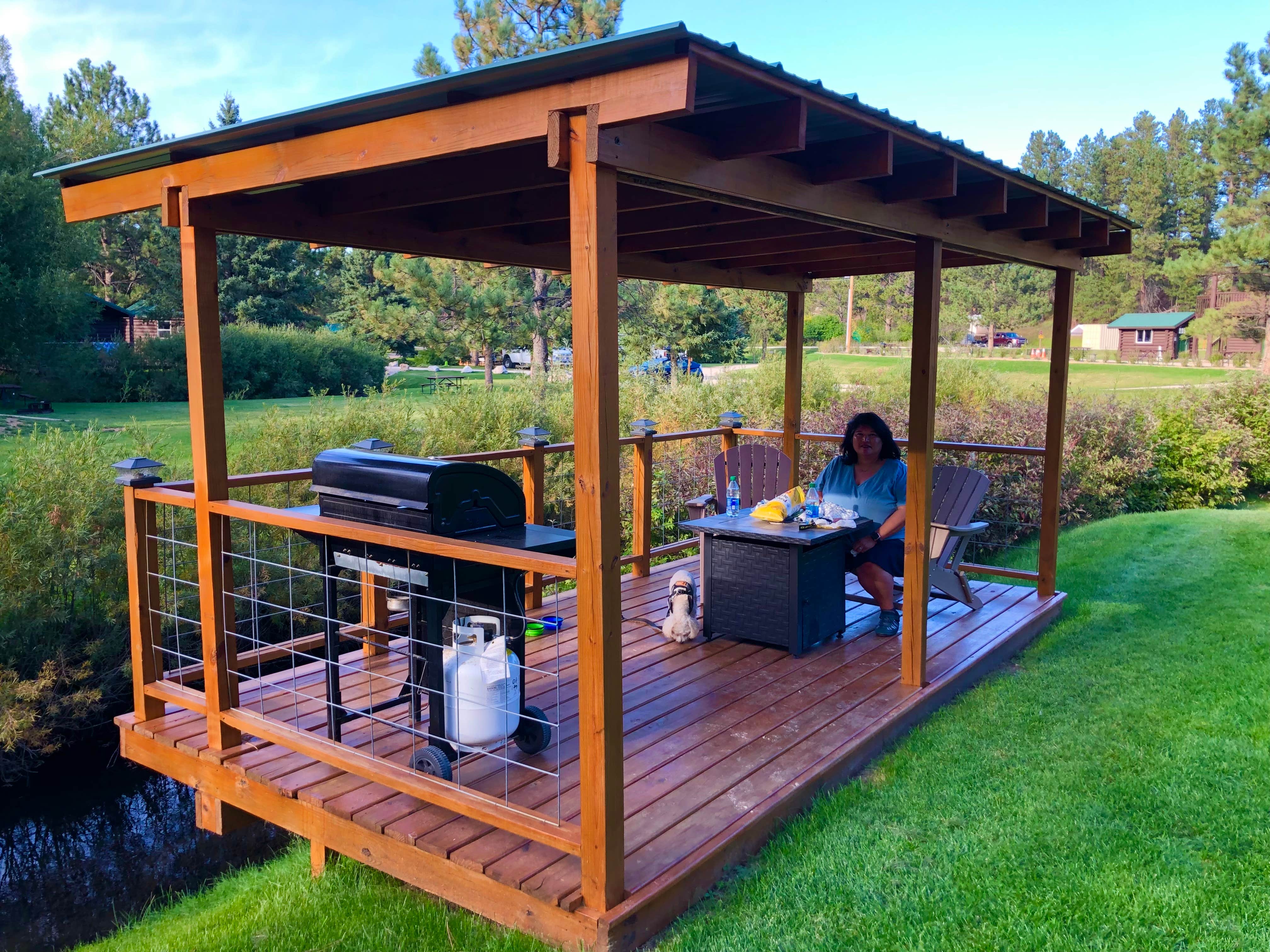 Jamie C.'s photo of camping with pets at Larsson’s Crooked Creek RV Resort near Black Hills National Forest