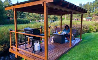 Jamie C.'s photo of camping with pets at Larsson’s Crooked Creek RV Resort near Black Hills National Forest