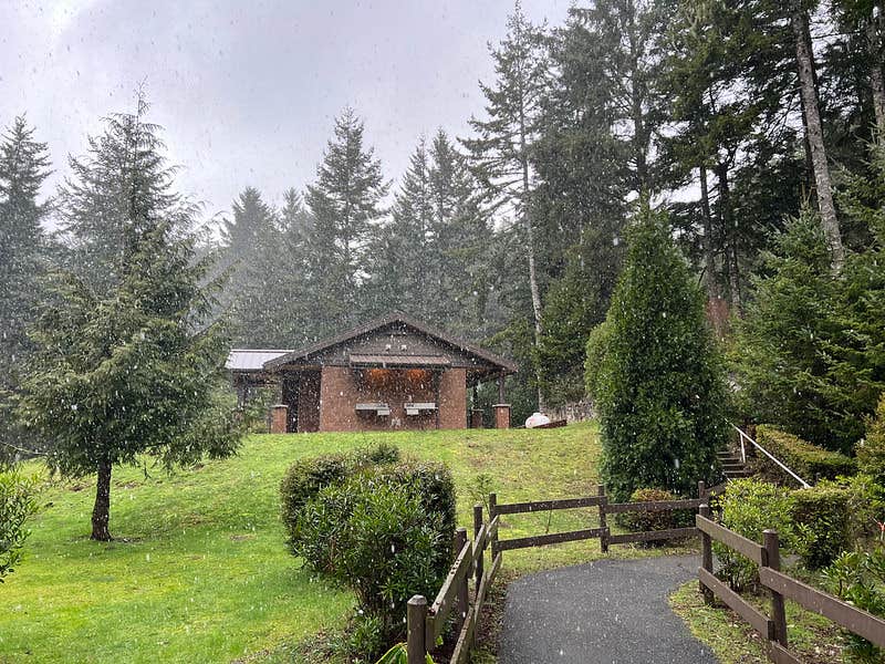 Duncan G.'s photo of glamping accommodations at Umpqua Lighthouse State Park Campground near Blachly, OR