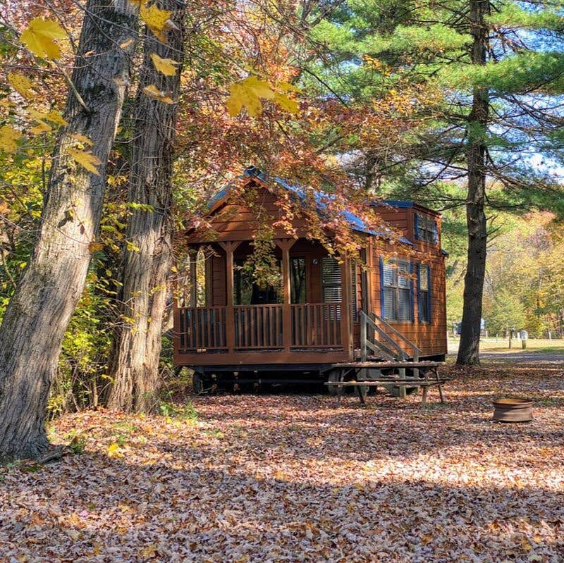 Meghan D.'s photo of a cabin at Neversink River Resort near Cornwall-on-Hudson, NY