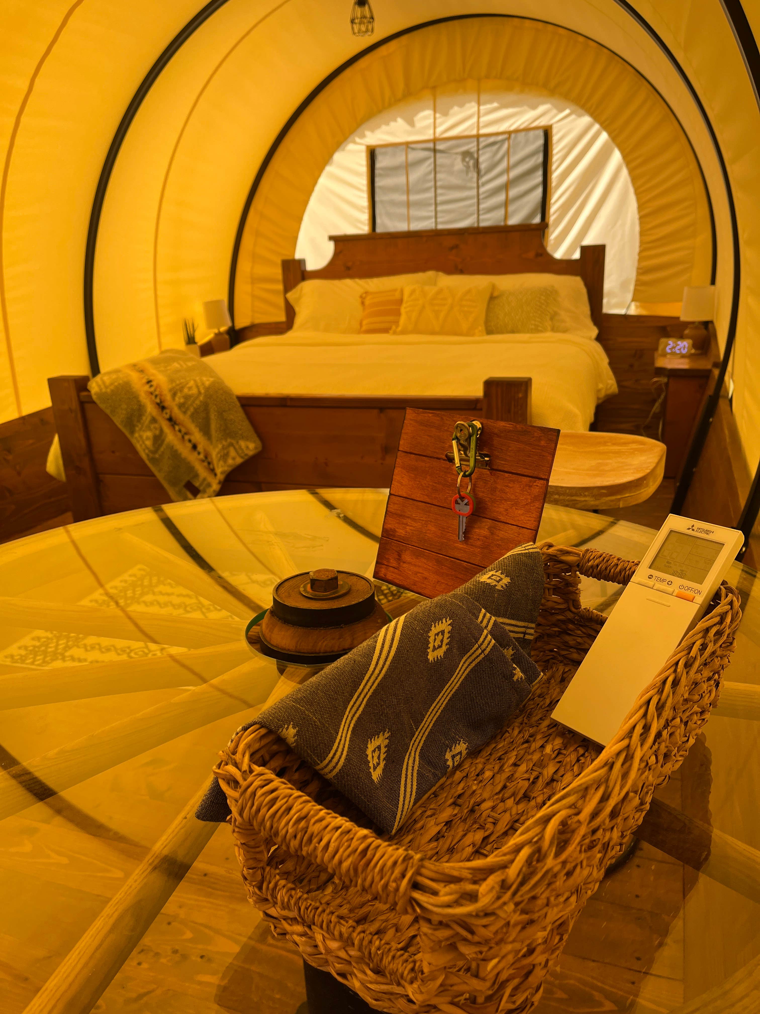 Megan S.'s photo of glamping accommodations at Cozy Heron Glamping near Moncure, NC