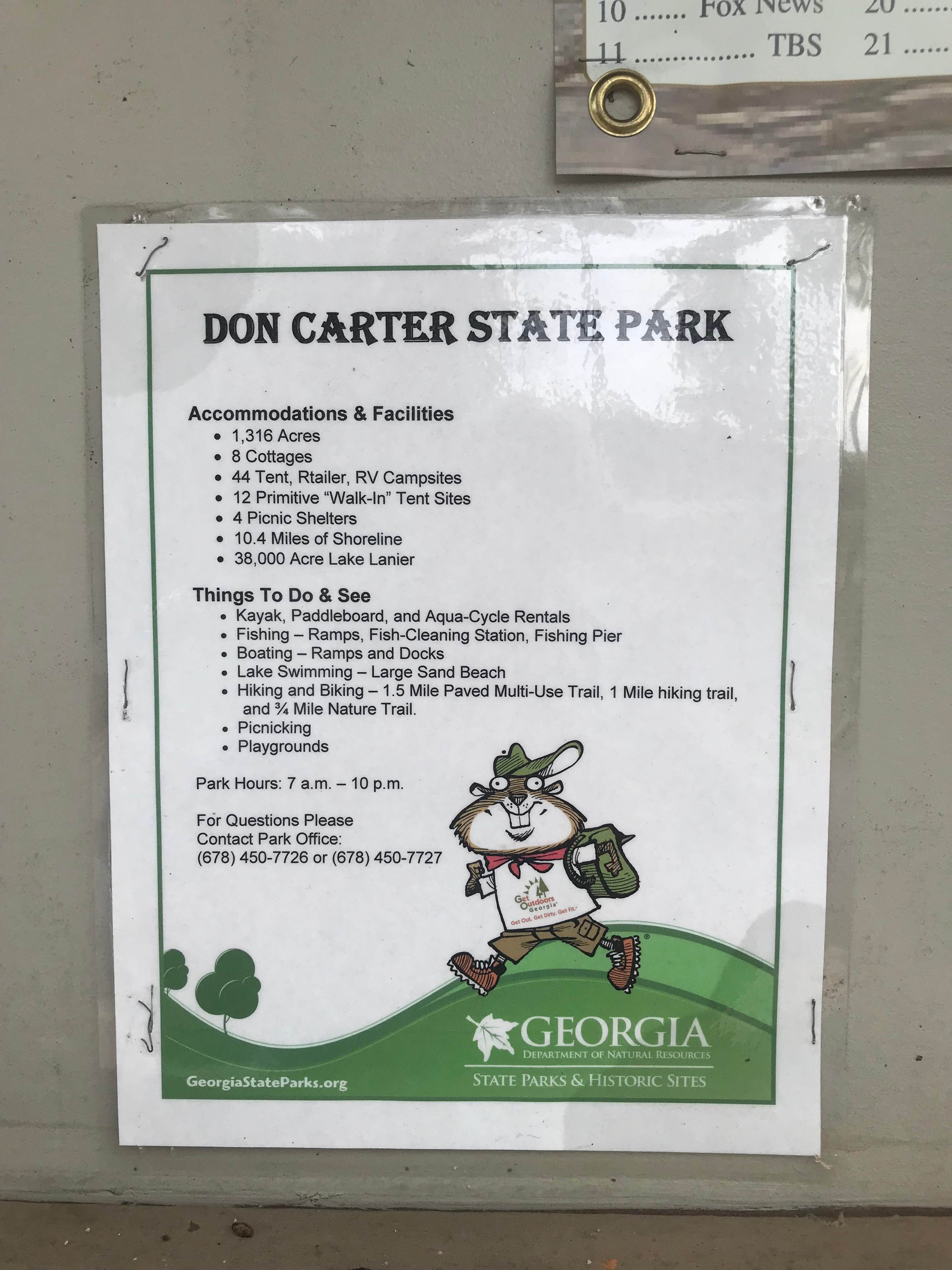 Camper-submitted photo at Don Carter State Park Campground near Flowery Branch, GA