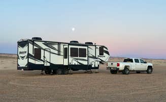 Lynn G.'s photo of rv camping at Lone Rock Beach Primitive Camping Area — Glen Canyon National Recreation Area near Big Water, UT
