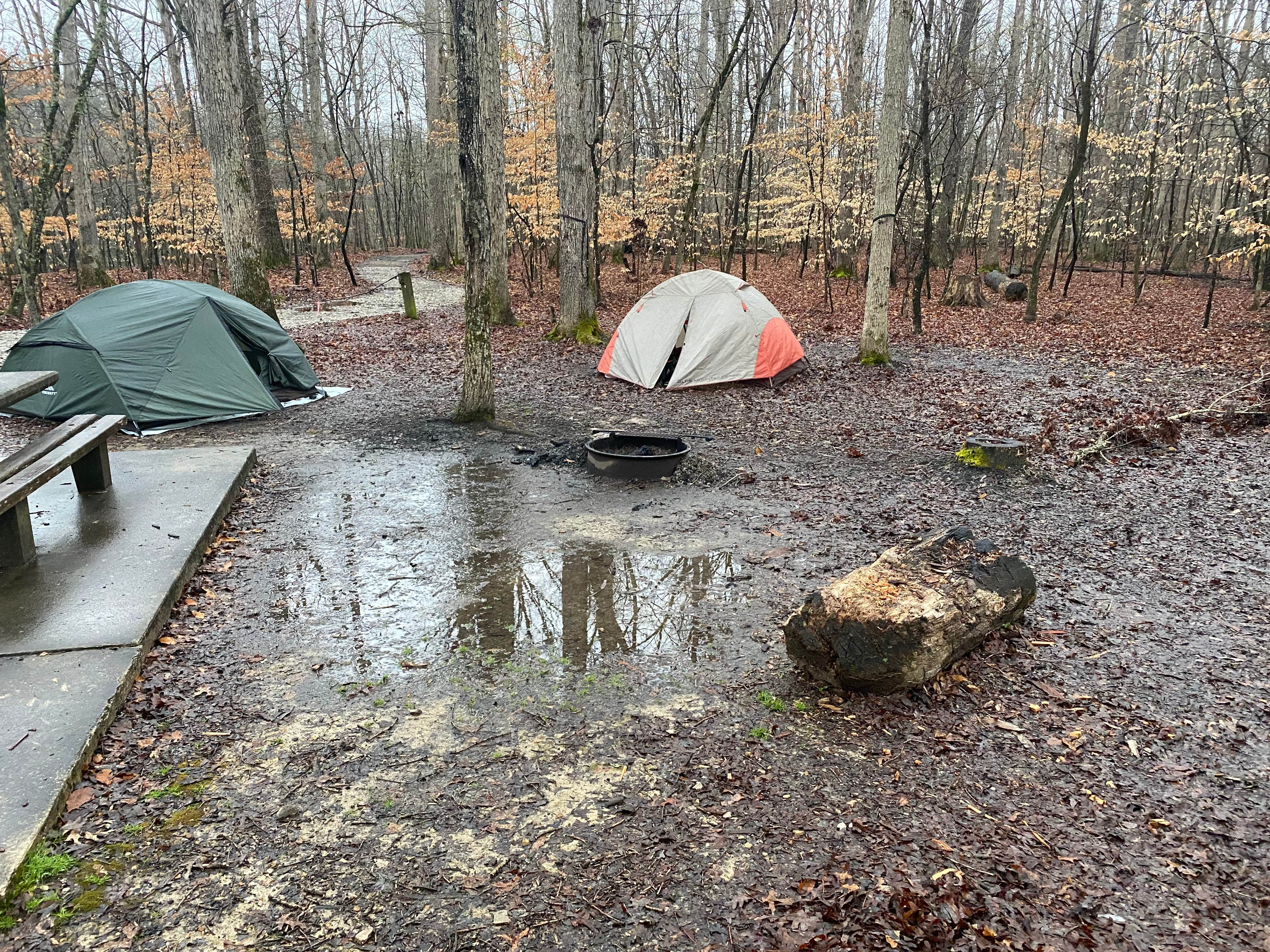 Elliot H.'s photo of tent camping at Old Stone Fort State Archaeological Park near McMinnville, TN