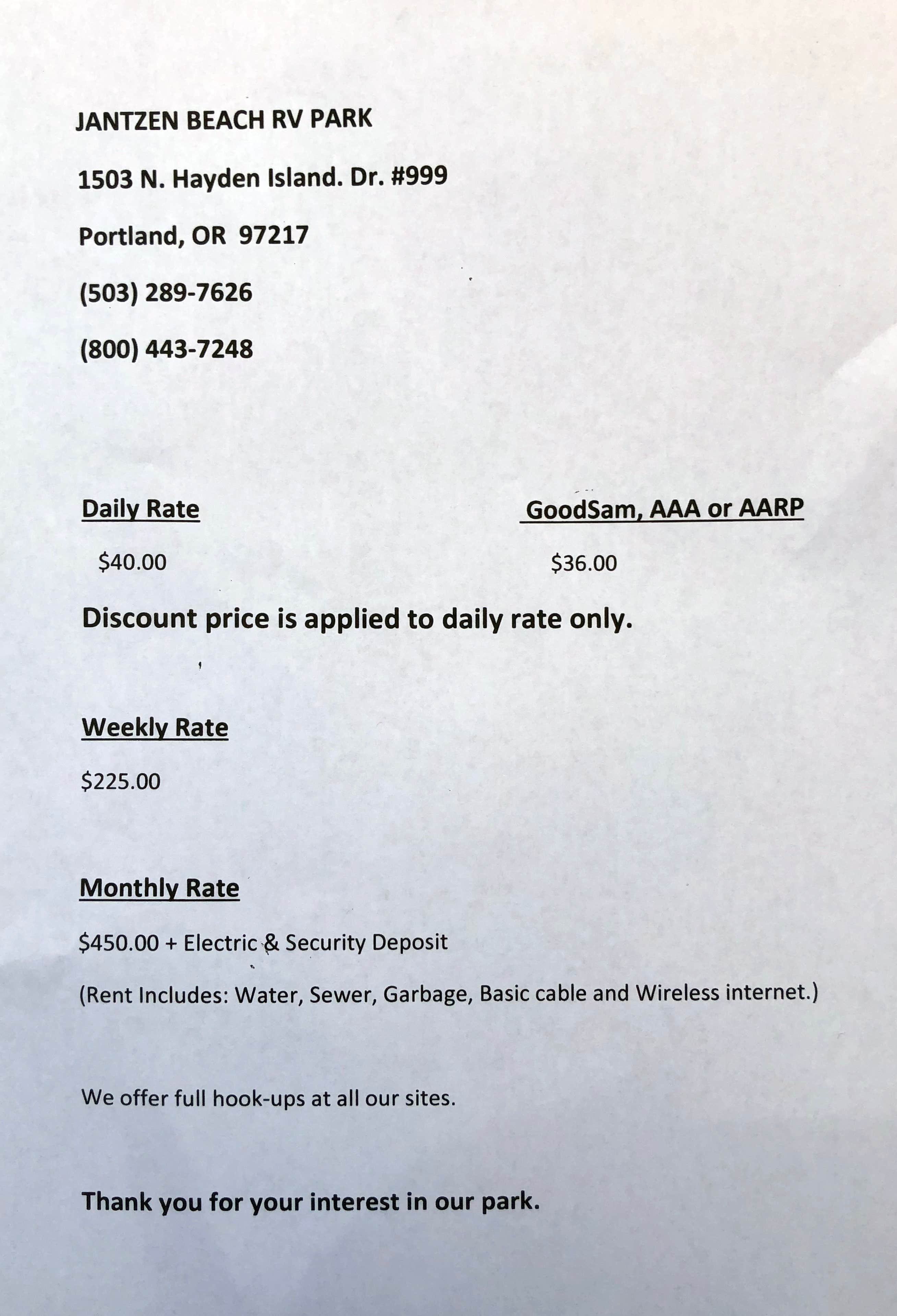 $40 for one night