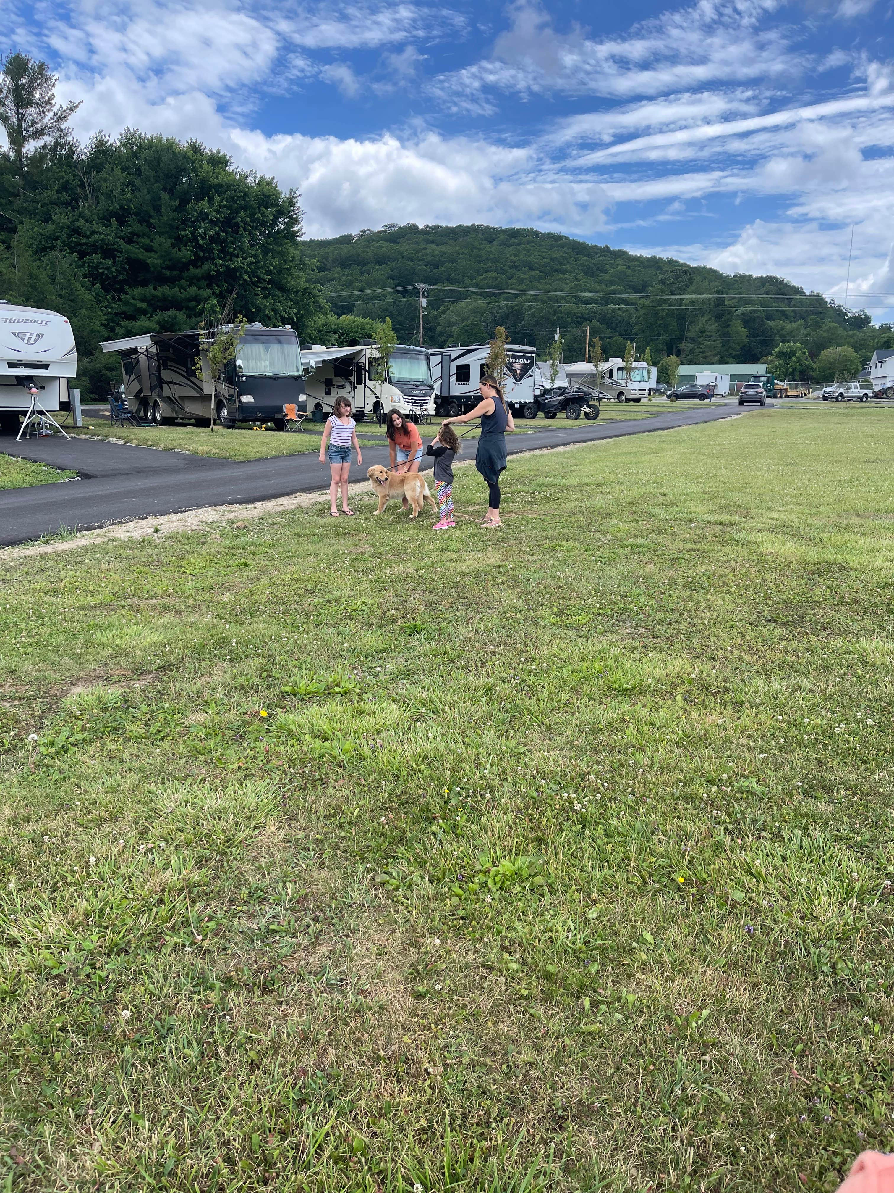 Joe S.'s photo of camping with pets at Big Mike's Creekside RV Resort near Linville Falls, NC