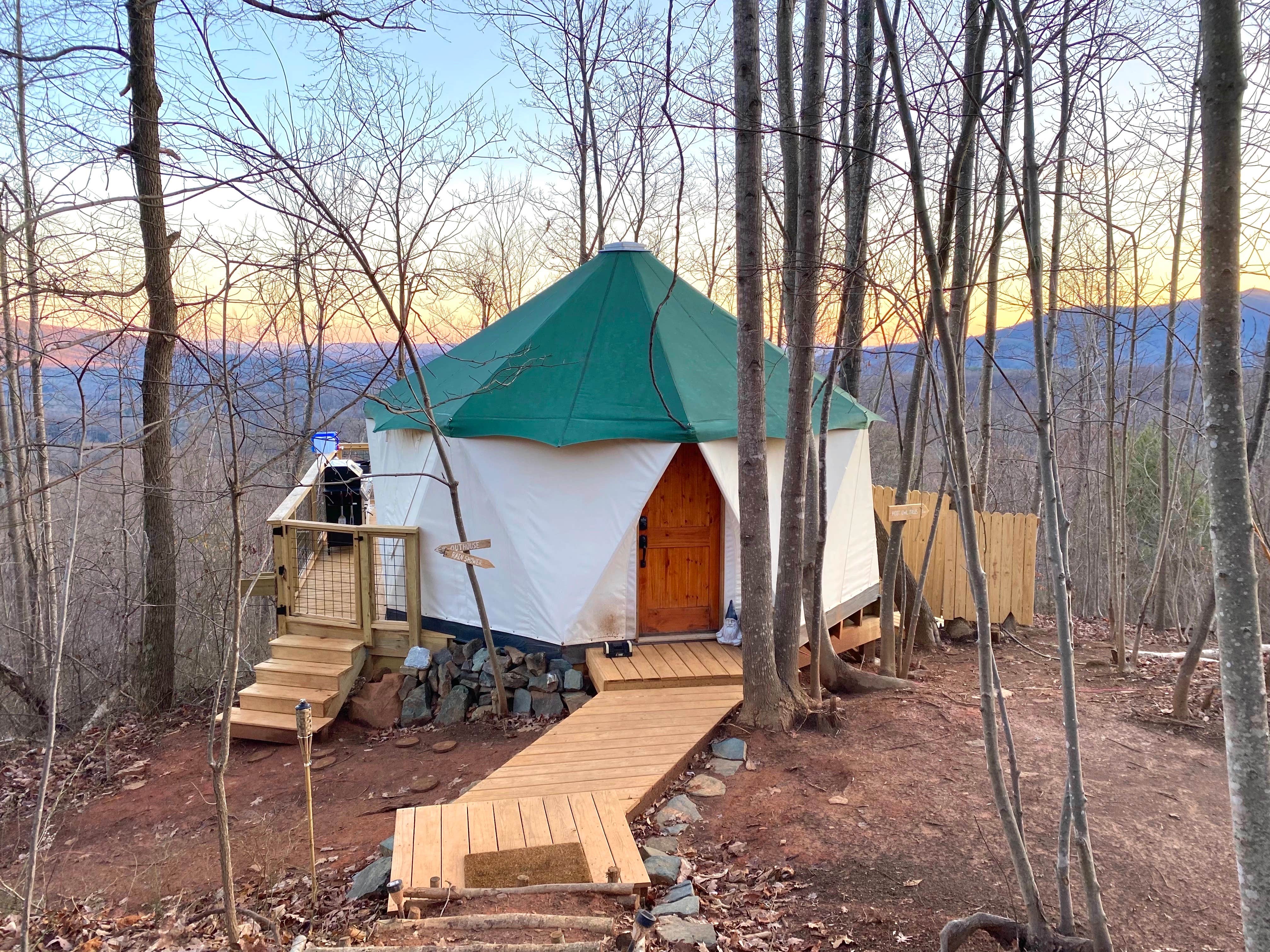 Evan W.'s photo of glamping accommodations at Outercamp, Hoot Owl Ridge near Old Fort, NC
