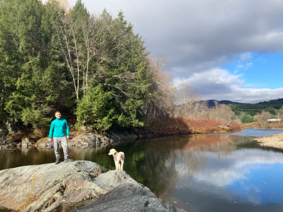 Lucinda N.'s photo of camping with pets at Vermont Ranch and Riverside Retreat near Stowe, VT
