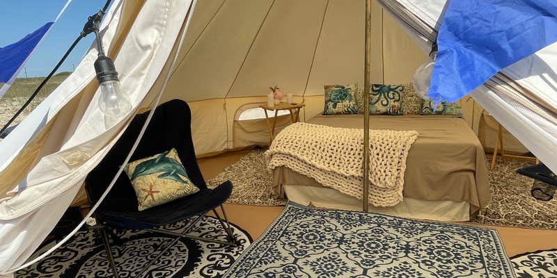 Camper submitted image from Glamping Yurts on Crystal Beach