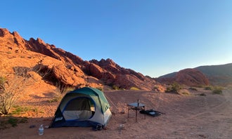 Camping near BLM dispersed camping west of Valley of Fire: Logandale Trails, Overton, Nevada