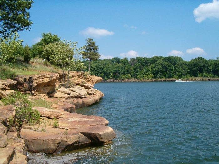 Camper-submitted photo at Rough River Lakefront RV Spot w/ Private Boat Dock near Falls of Rough, KY