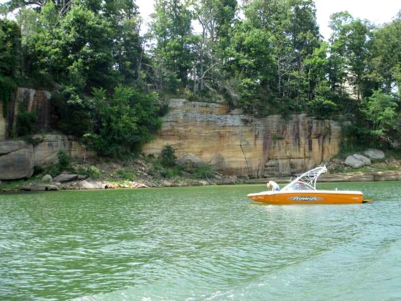 Camper submitted image from Rough River Lakefront RV Spot w/ Private Boat Dock - 2