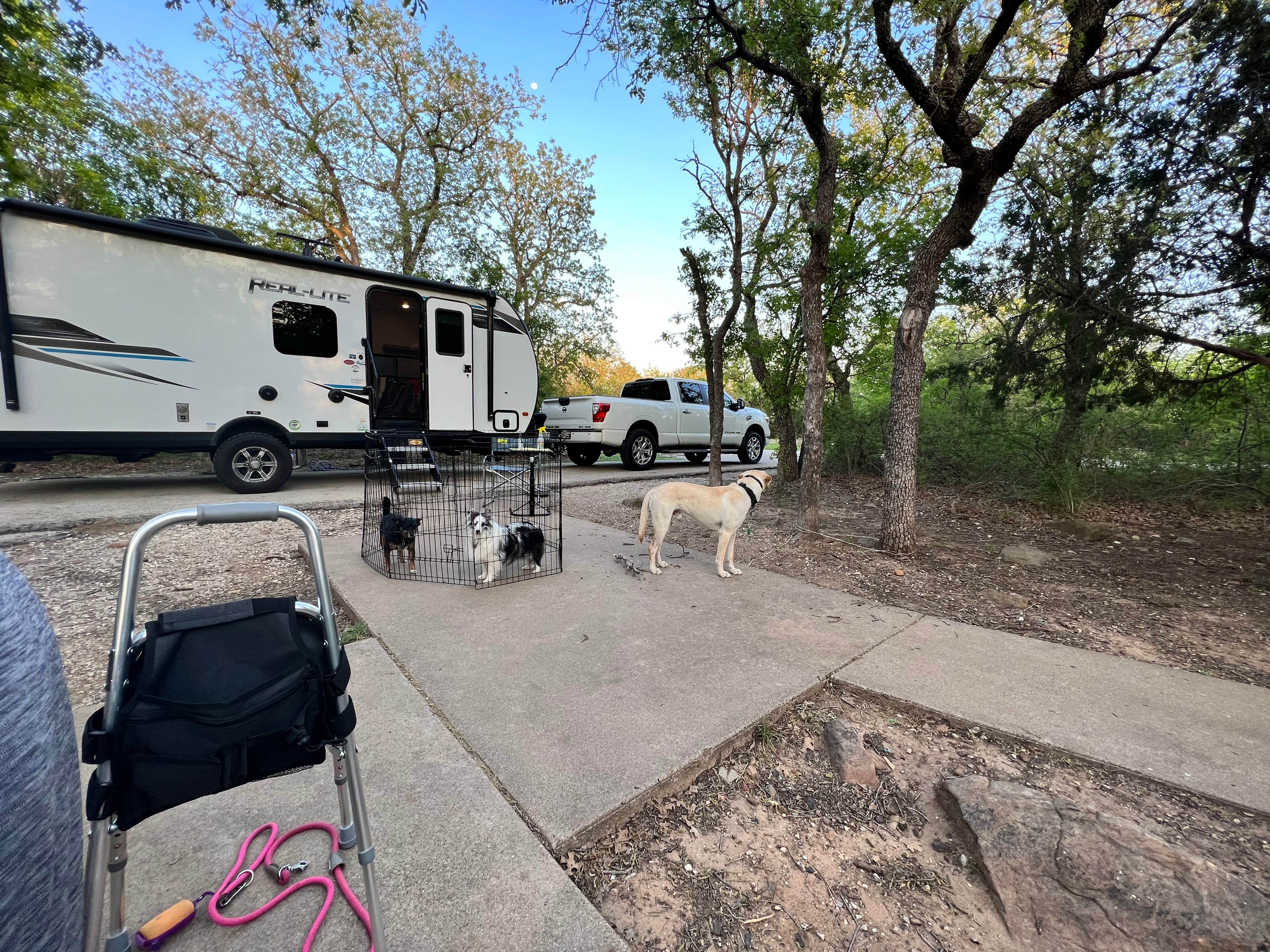 Maggie  C.'s photo of rv camping at Live Oak — Lake Mineral Wells State Park near Graford, TX