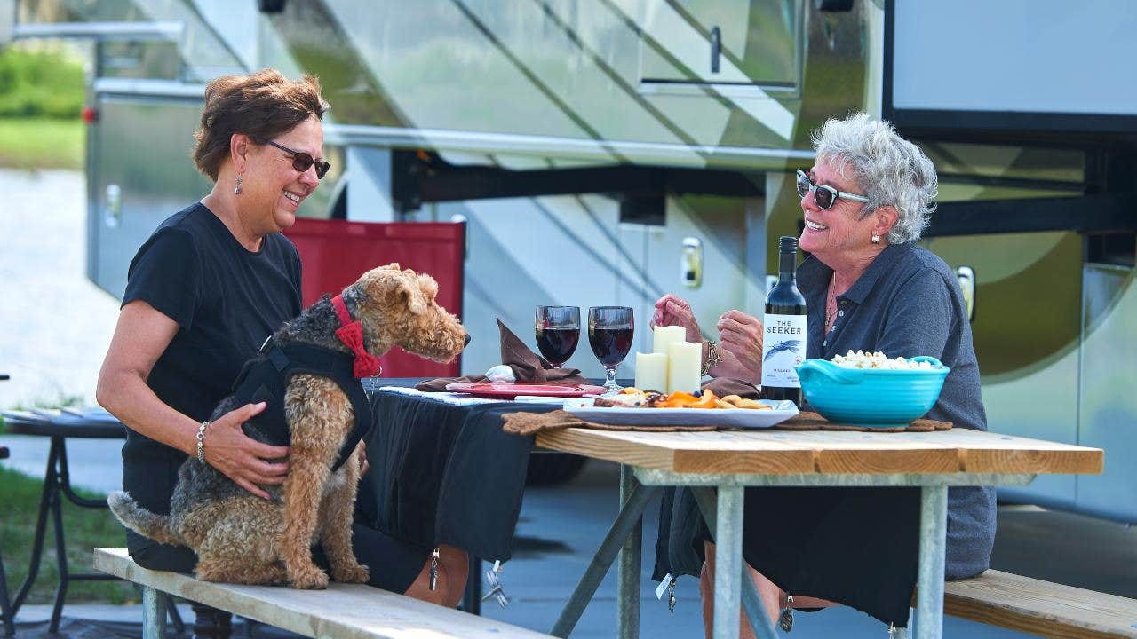 Aaron L.'s photo of camping with pets at Santa Cruz/Monterey Bay KOA Holiday near Santa Cruz, CA