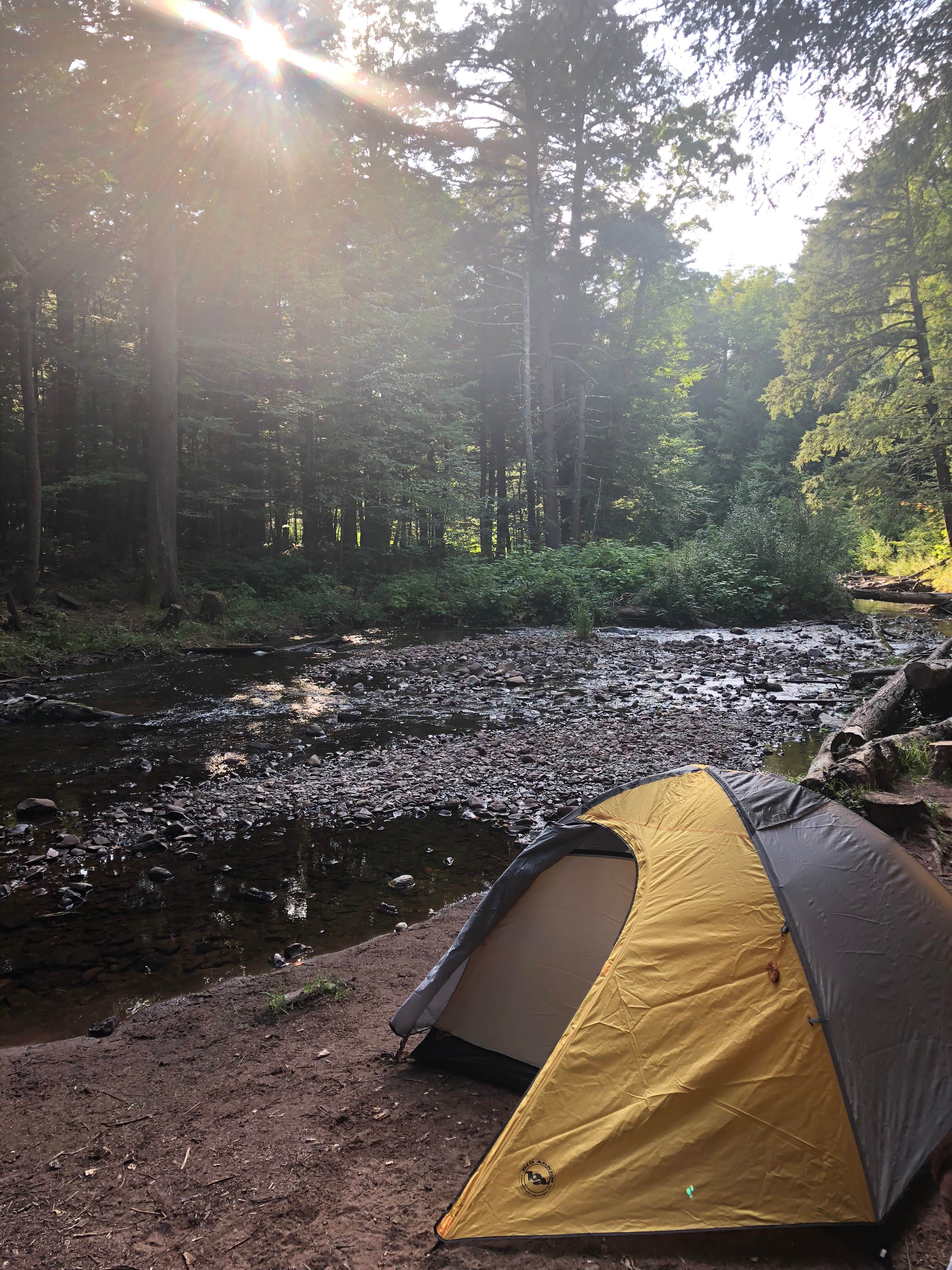 Campsite along the Little Carp River