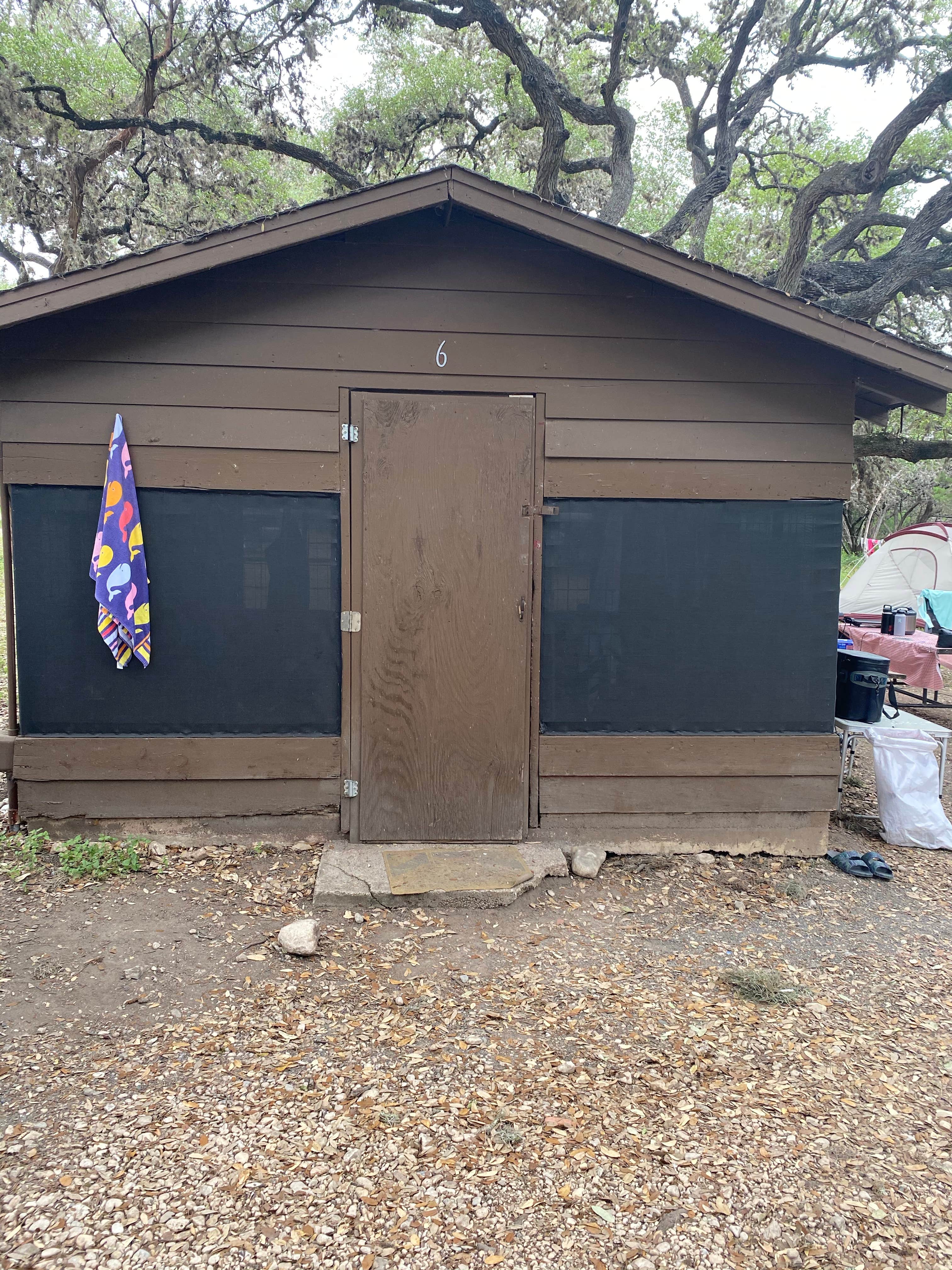 Perla P.'s photo of a cabin at Zubers River Camp Cabins, RV slots near Brackettville, TX