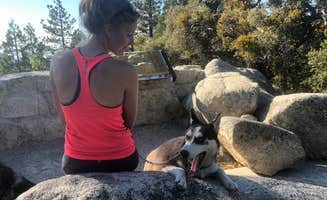 Brittany N.'s photo of camping with pets at Stone Creek Campground — Mount San Jacinto State Park near Mountain Center, CA