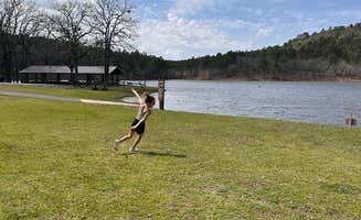 Lynzie T.'s photo of camping with pets at Robbers Cave State Park — Robbers Cave State Resort Park near Keota, OK