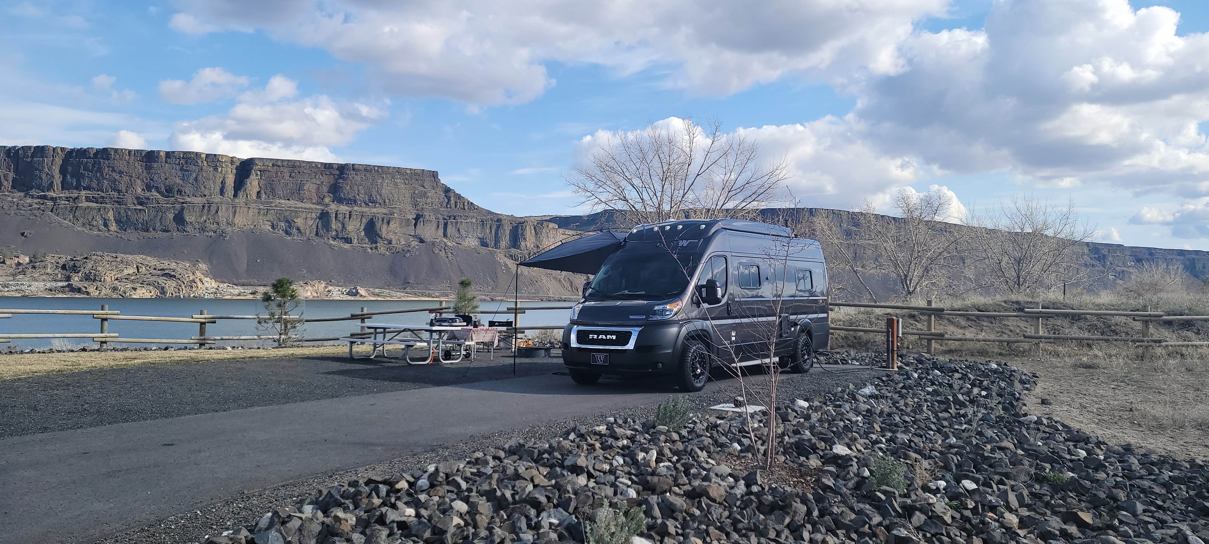 Jerrell W.'s photo of rv camping at Cove Loop Campground — Steamboat Rock State Park near Coulee Dam, WA
