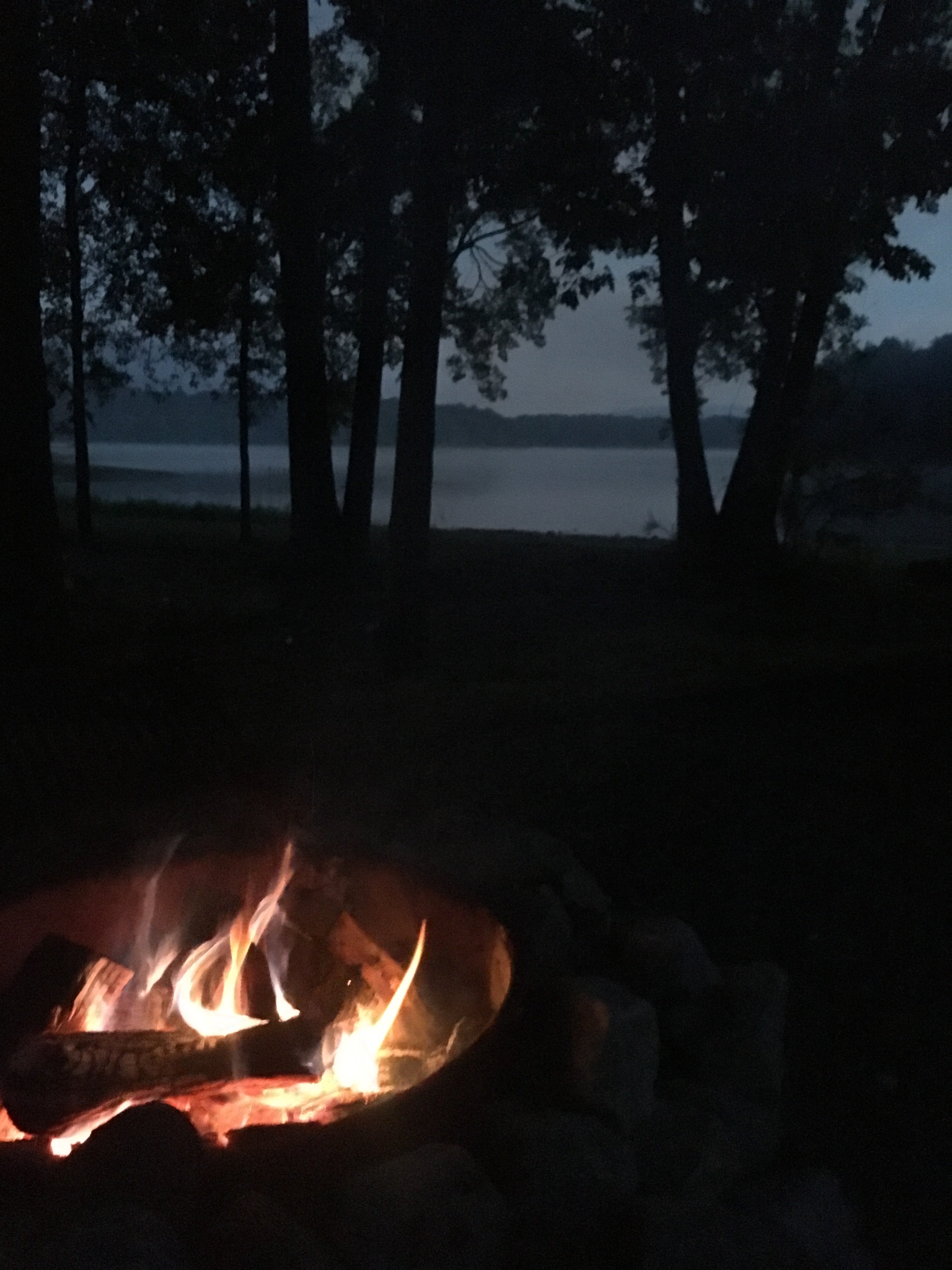 Fire by the water
