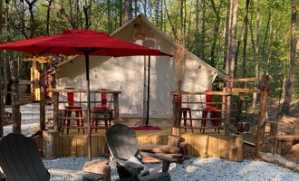 Camping near COE Hartwell Lake Paynes Creek Campground: Pap's Glamp on Lake Hartwell, Fair Play, South Carolina