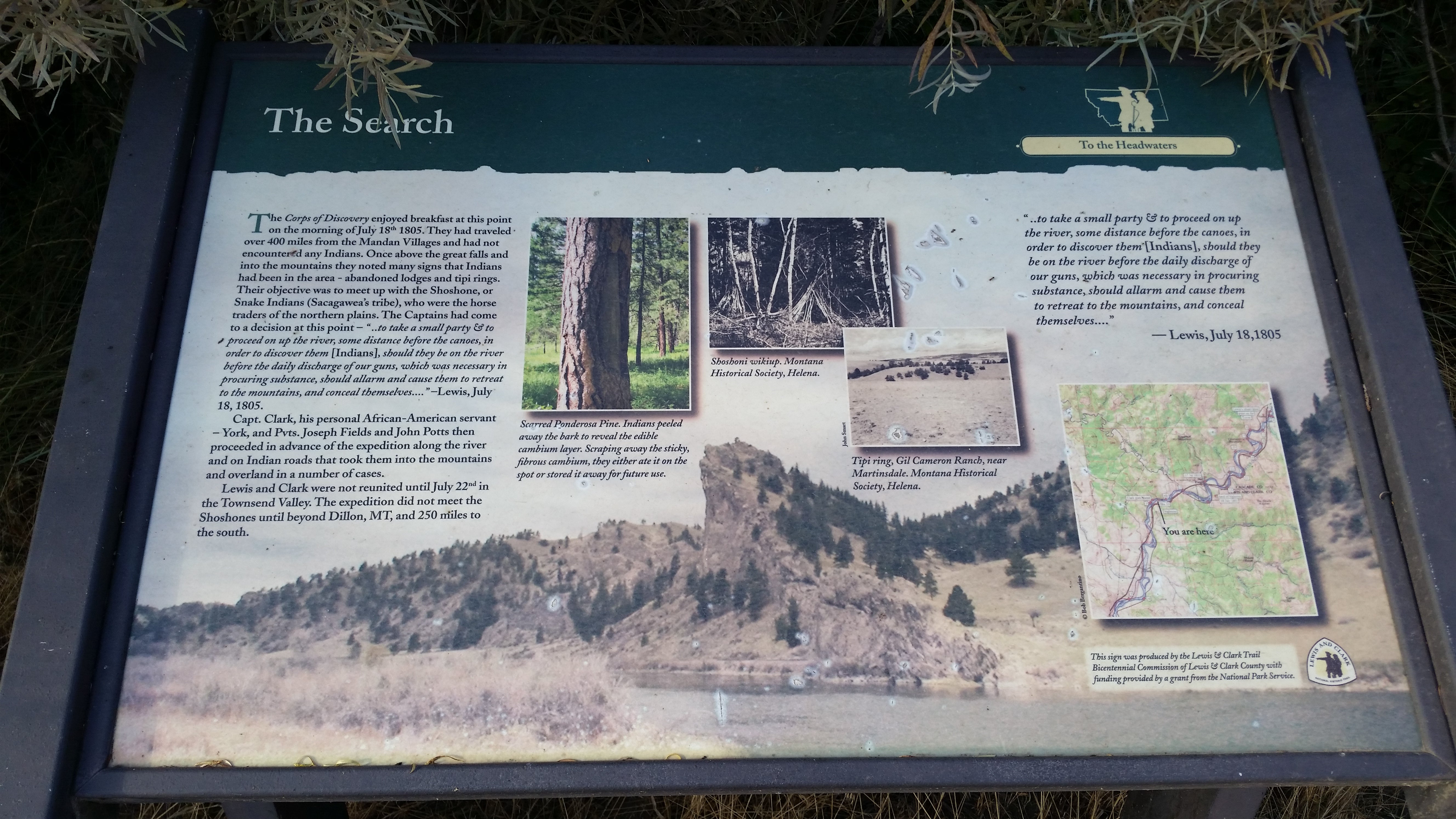 Historical sign at Spite Hill FAS