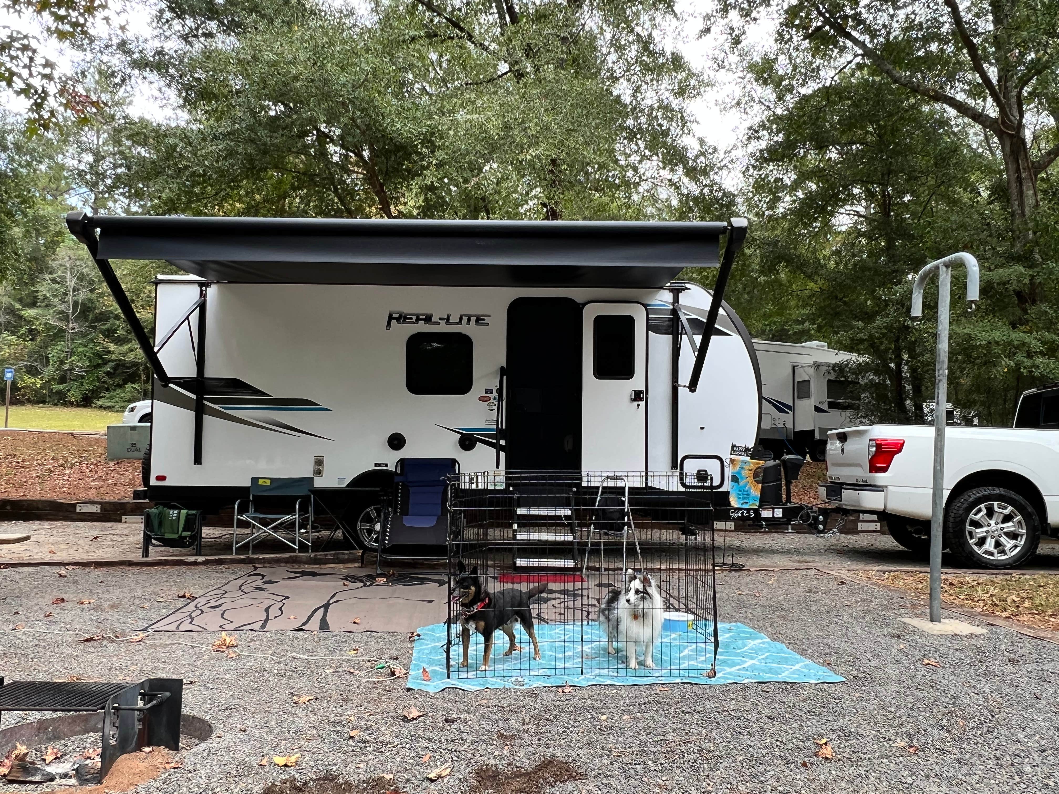 Maggie  C.'s photo of camping with pets at Kolomoki Mounds State Park Campground near Cowarts, AL