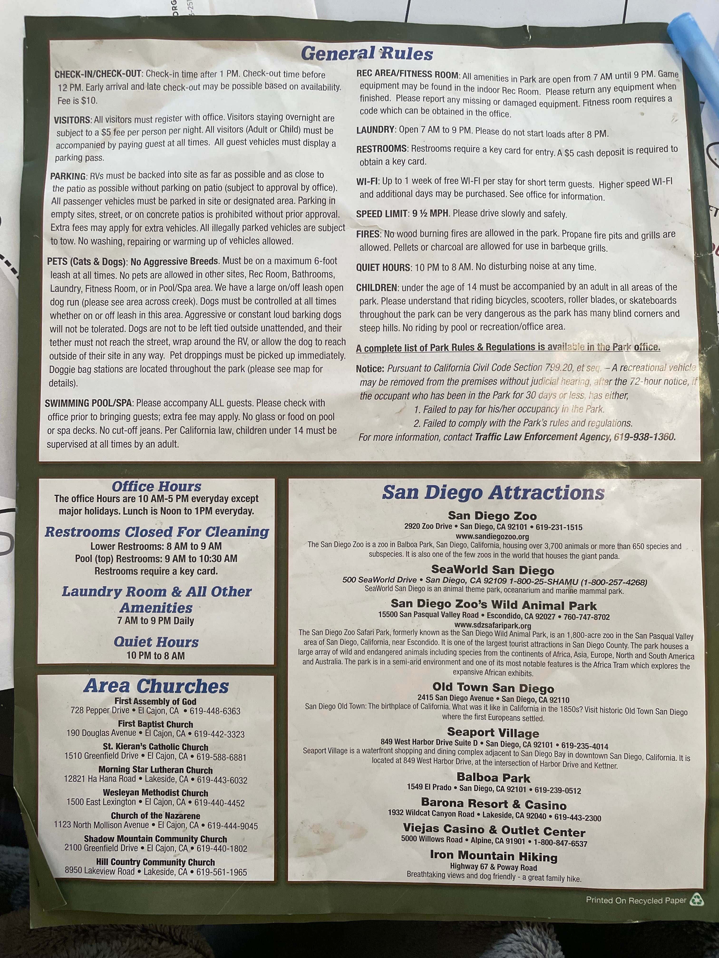 Camper-submitted photo at Rancho Los Coches RV Park near Bonita, CA