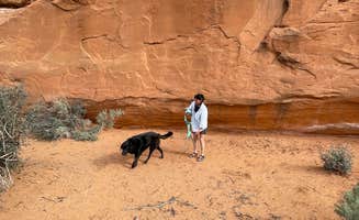 Anwyn P.'s photo of camping with pets at Harris Wash Dispersed near Glen Canyon National Recreation Area