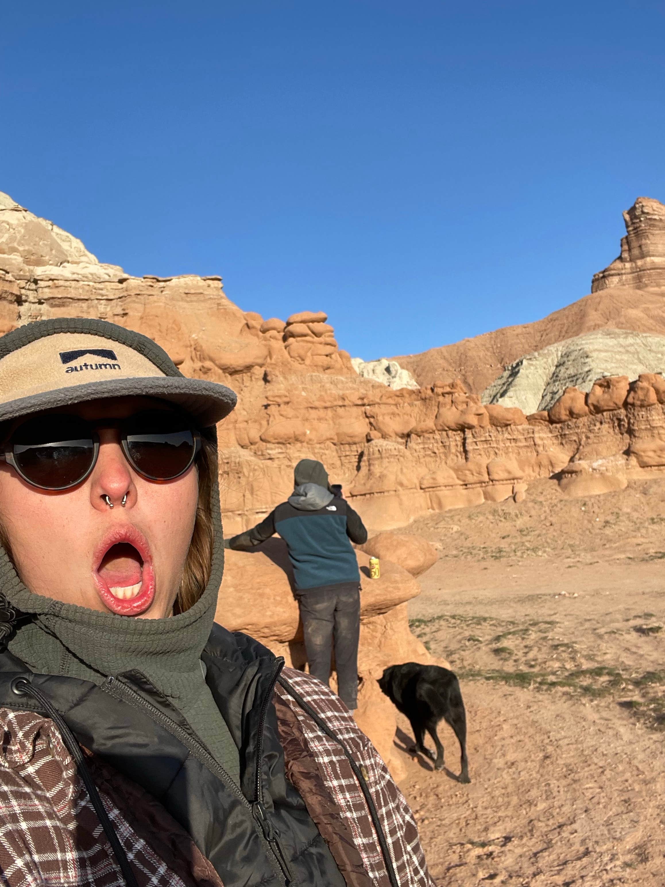 Anwyn P.'s photo of camping with pets at Dispersed Campground - Goblin Valley near Hanksville, UT