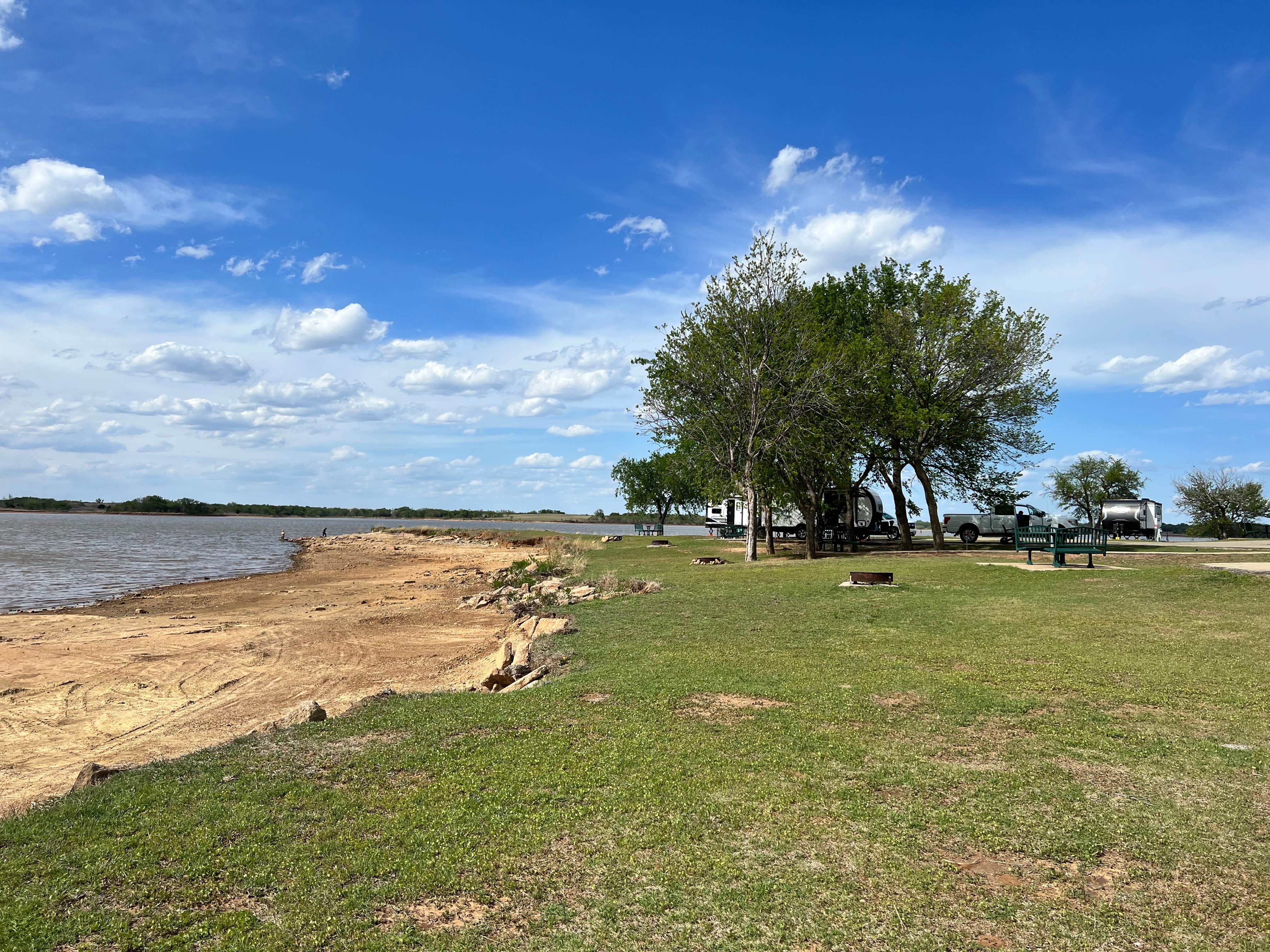 Maggie  C.'s photo of camping with pets at Lake Carl Blackwell near Choctaw, OK