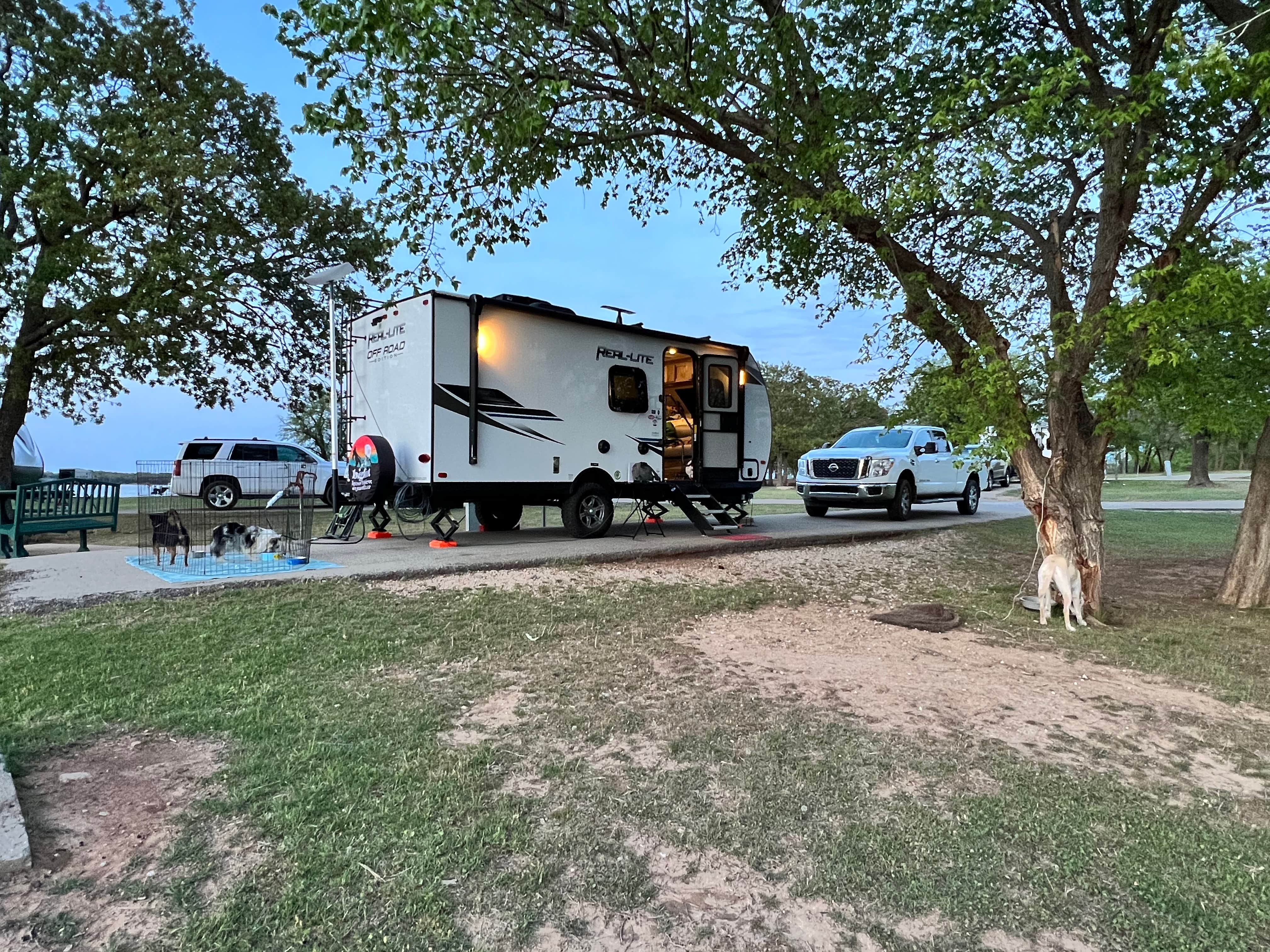 Maggie  C.'s photo of camping with pets at Lake Carl Blackwell near Guthrie, OK