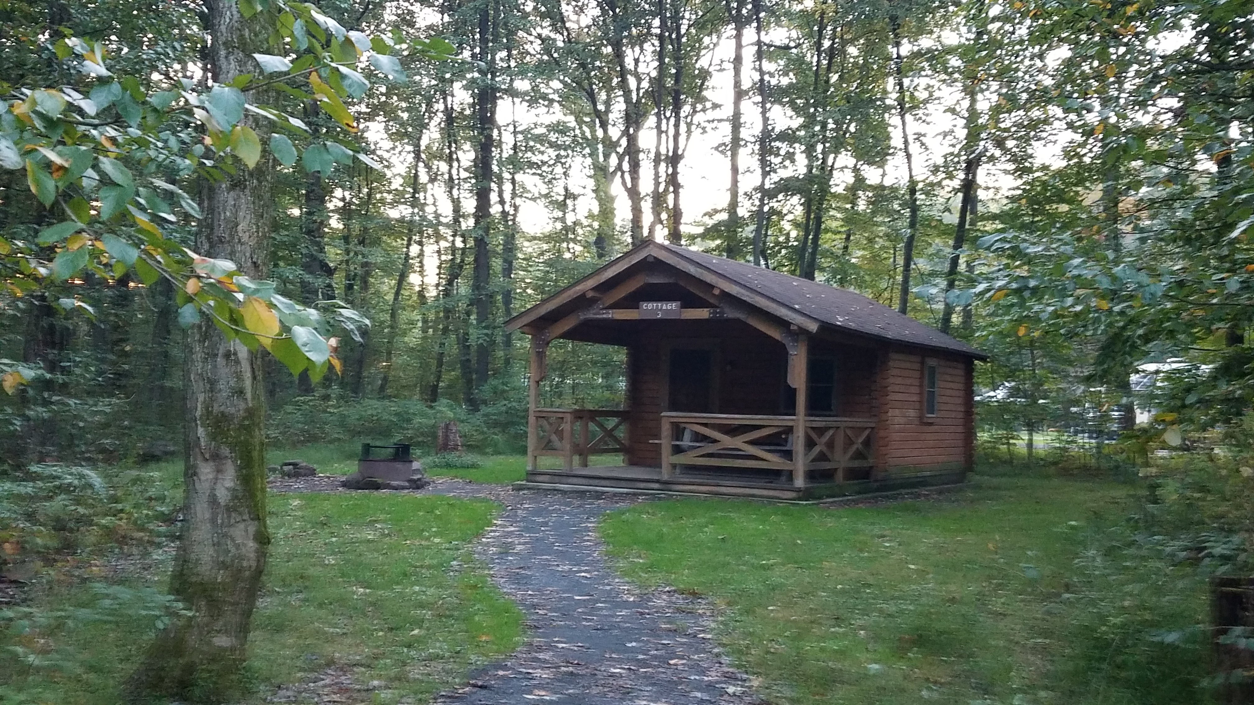 One of the camping cabins near the entrance to Loop C.
