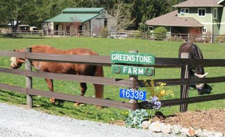 Lucia M.'s photo of camping with a horse at Greenstone Farm Camping near Nordland, WA