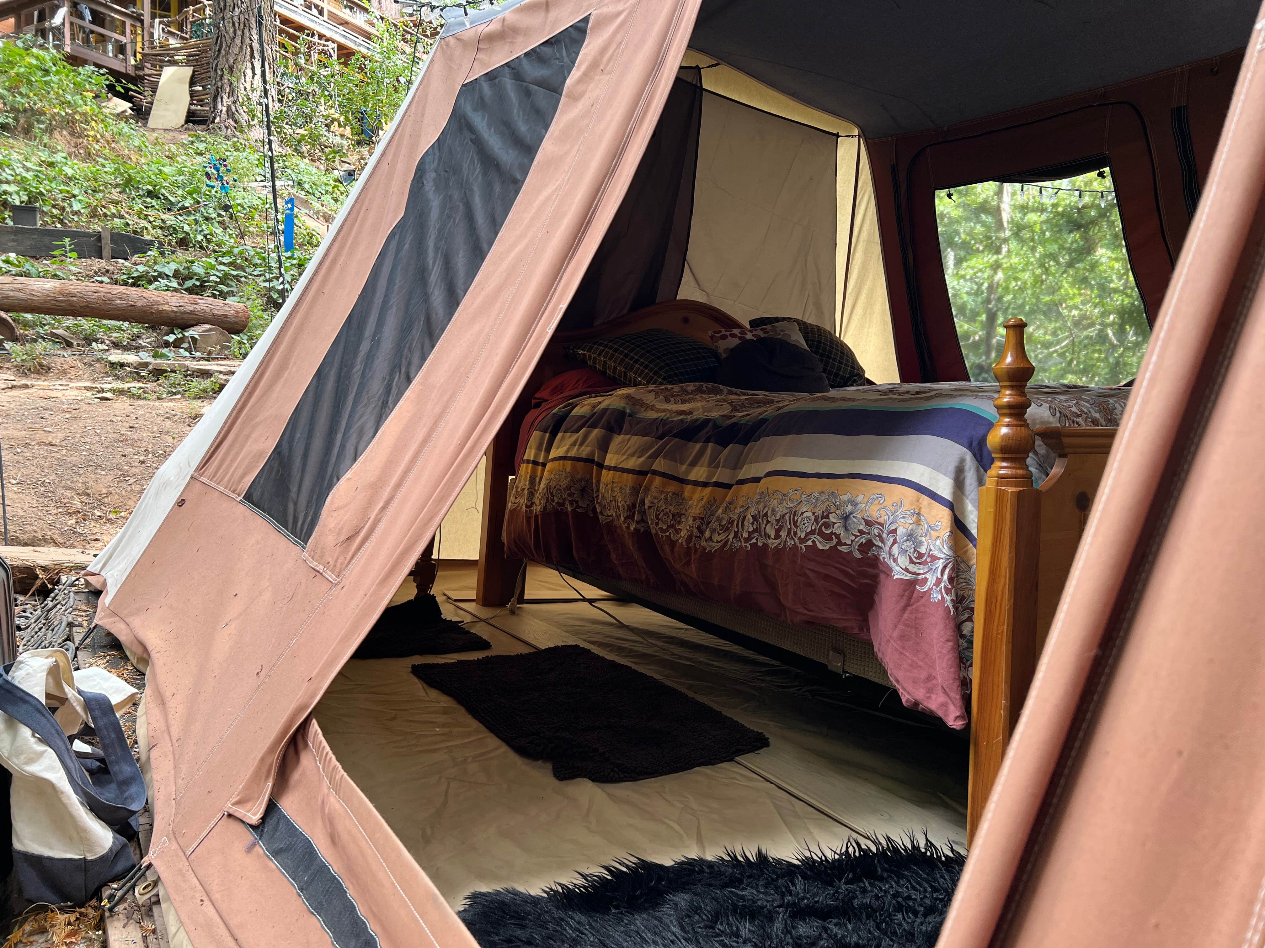 julie S.'s photo of tent camping at Skywanda sanctuary near Capitola, CA