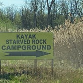 You'll be able to easily spot this sign from the riverside road that brings you to Kayak Starved Rock Campground