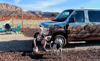 Emma G.'s photo of camping with pets at Land Beyond Zion Stars & Sunsets near Kanab, UT