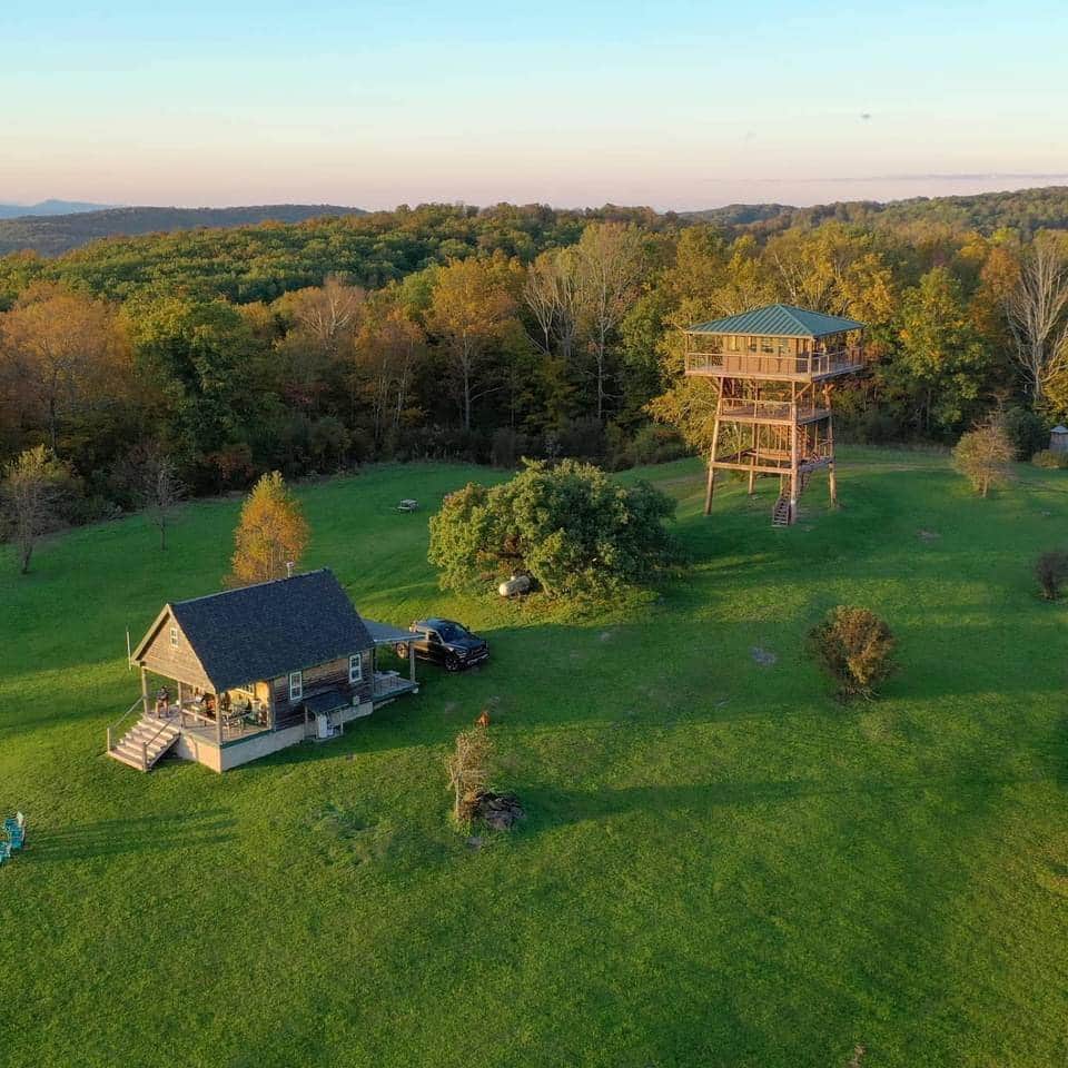 Camping near Mountain View Escape: Slateville Retreat ~ Private Tower & Cabin NY/VT Border, Hillsdale, New York