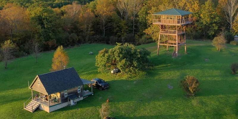 Camper submitted image from Slateville Retreat ~ Private Tower & Cabin NY/VT Border