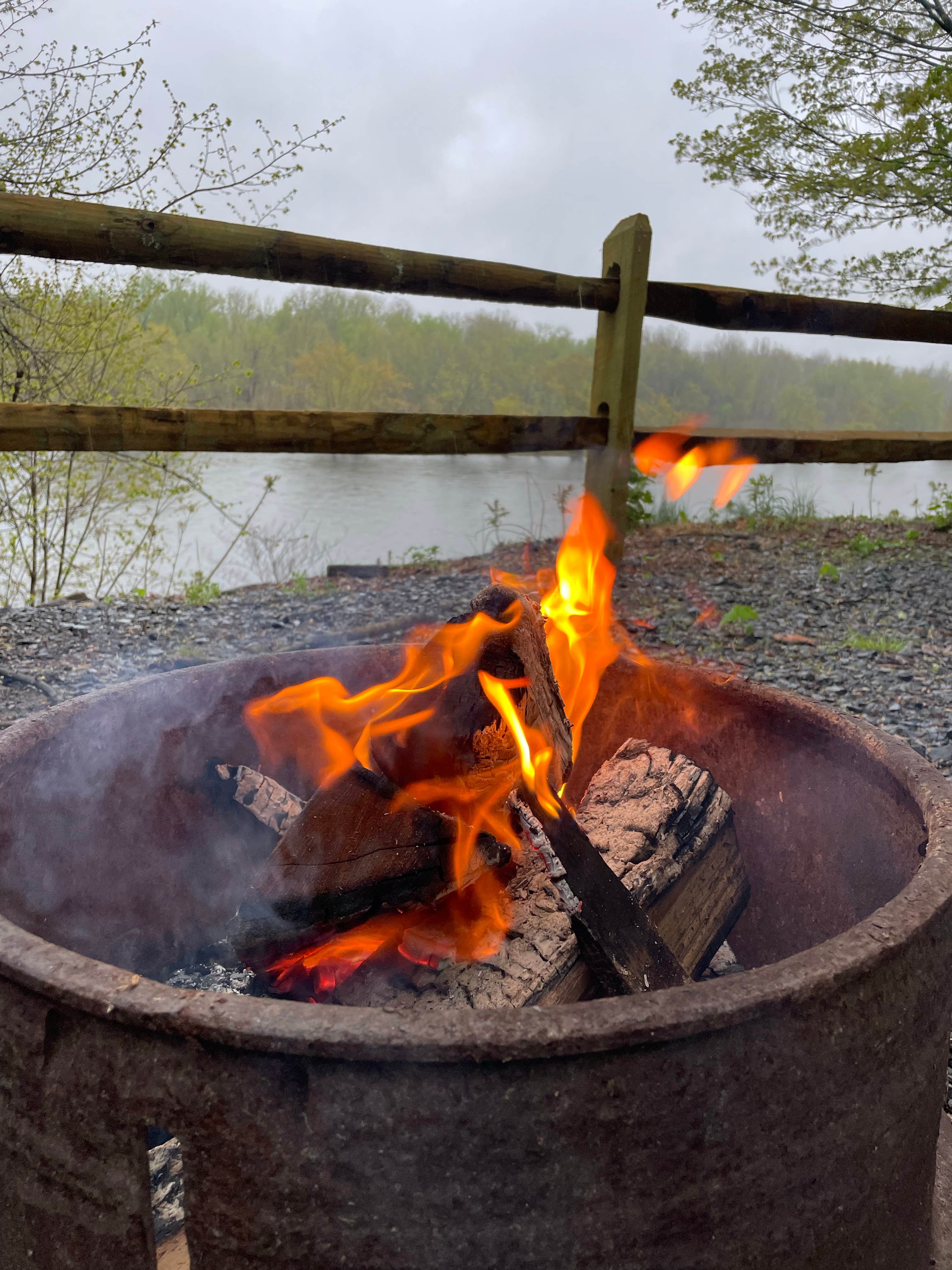 Camper submitted image from Kittatinny Canoes River Beach Campsites - 1