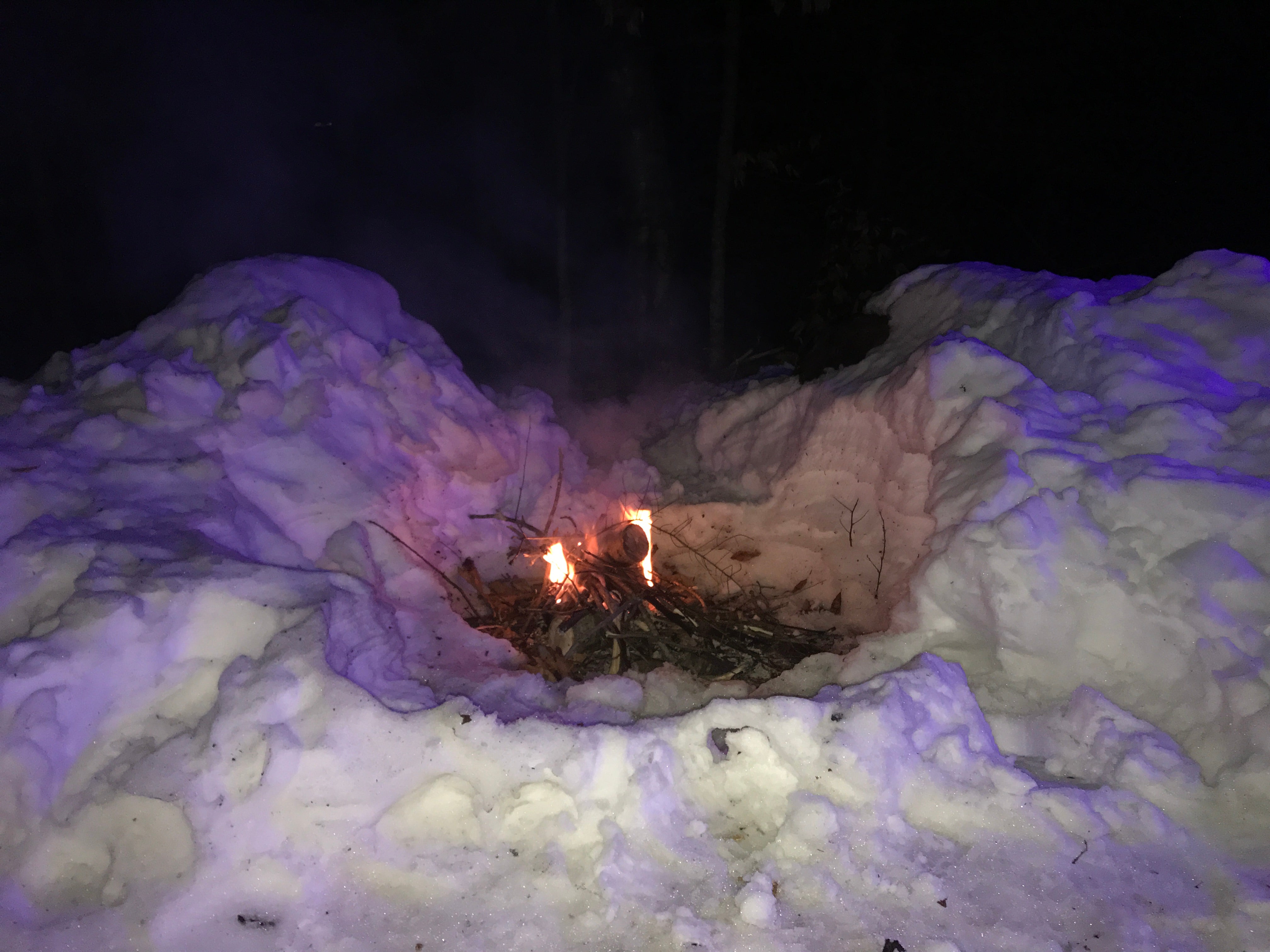 Yes, campfire in the snow