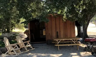 Camping near Arroyo Seco: Redwood Cabin Nestled in the Oaks and Tent Top Cabin in the oaks, Carmel Valley Village, California