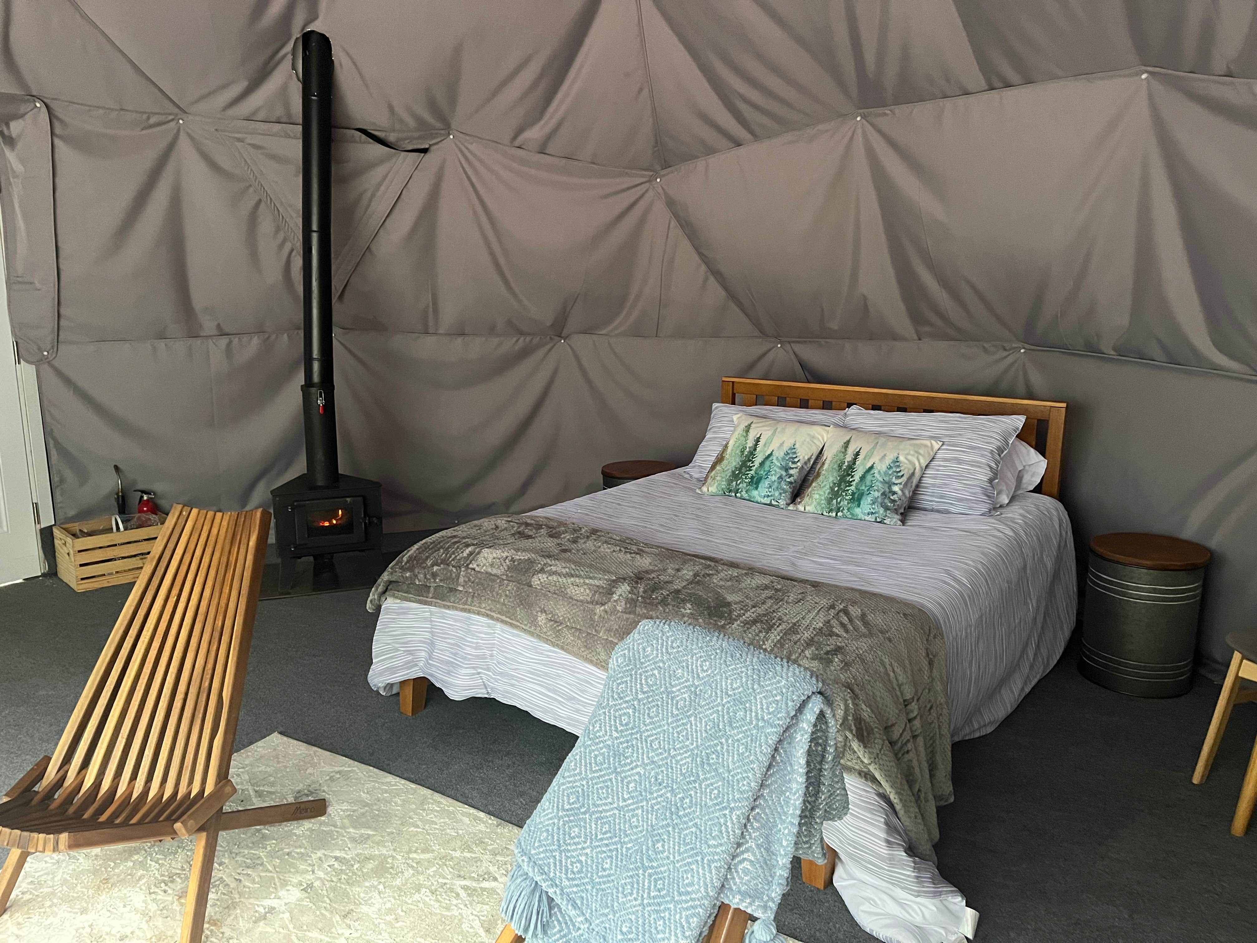 Marc's photo of glamping accommodations at Olympic Wilderness Basecamp near Rochester, WA