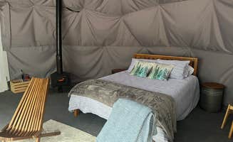 Marc's photo of glamping accommodations at Olympic Wilderness Basecamp near Tacoma, WA