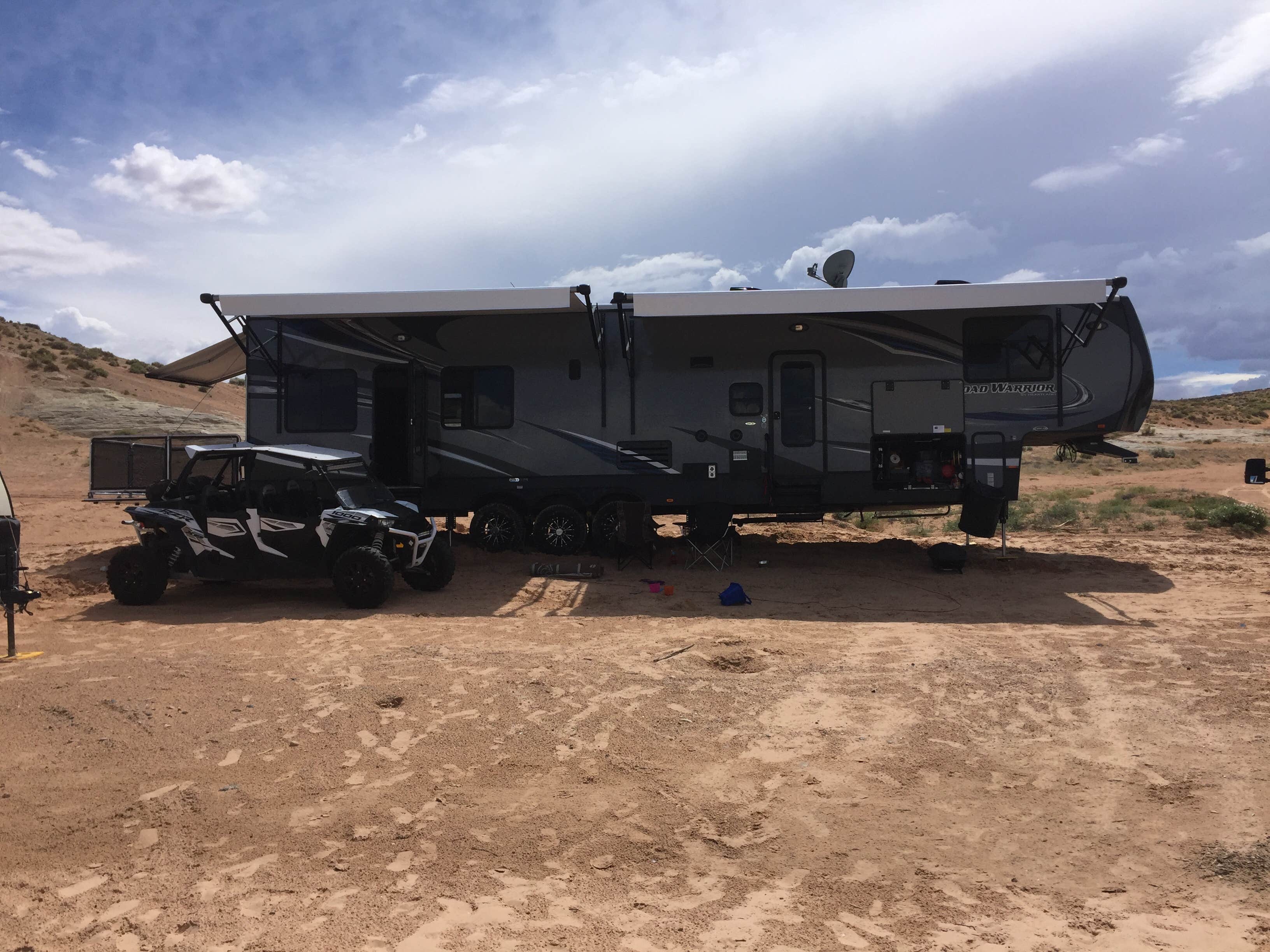 David G.'s photo of rv camping at Lone Rock Beach Primitive Camping Area — Glen Canyon National Recreation Area near Page, AZ