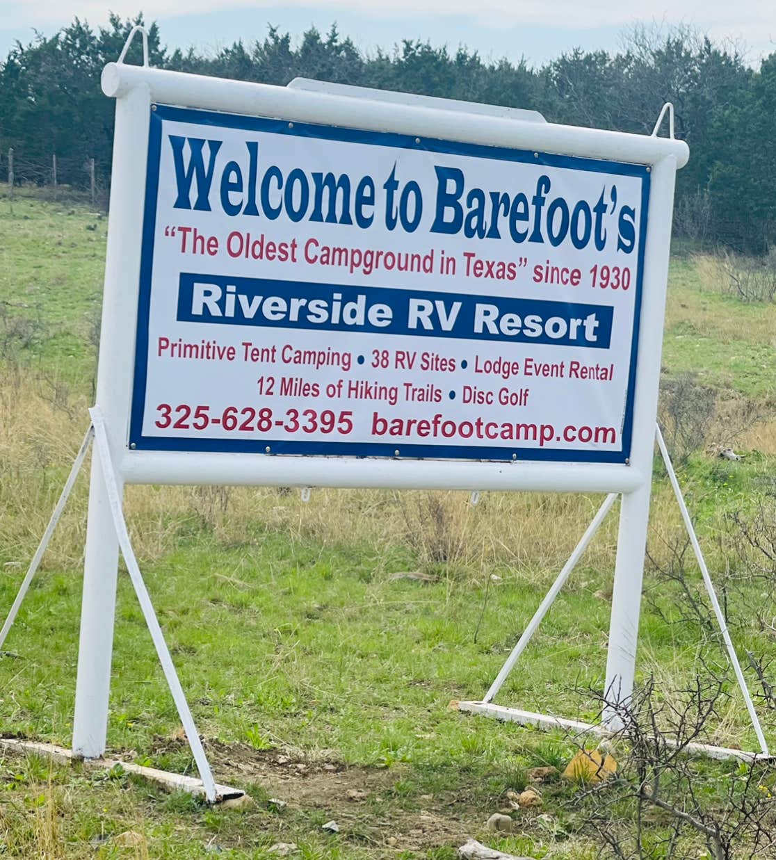 Camper-submitted photo at Barefoot Fishing Camp & RV Park near San Saba, TX