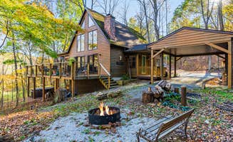 The Dyrt's photo of a cabin at Private Creek, Huge Deck, Hot Tub at Chalet Cabin near Berkeley Springs, WV