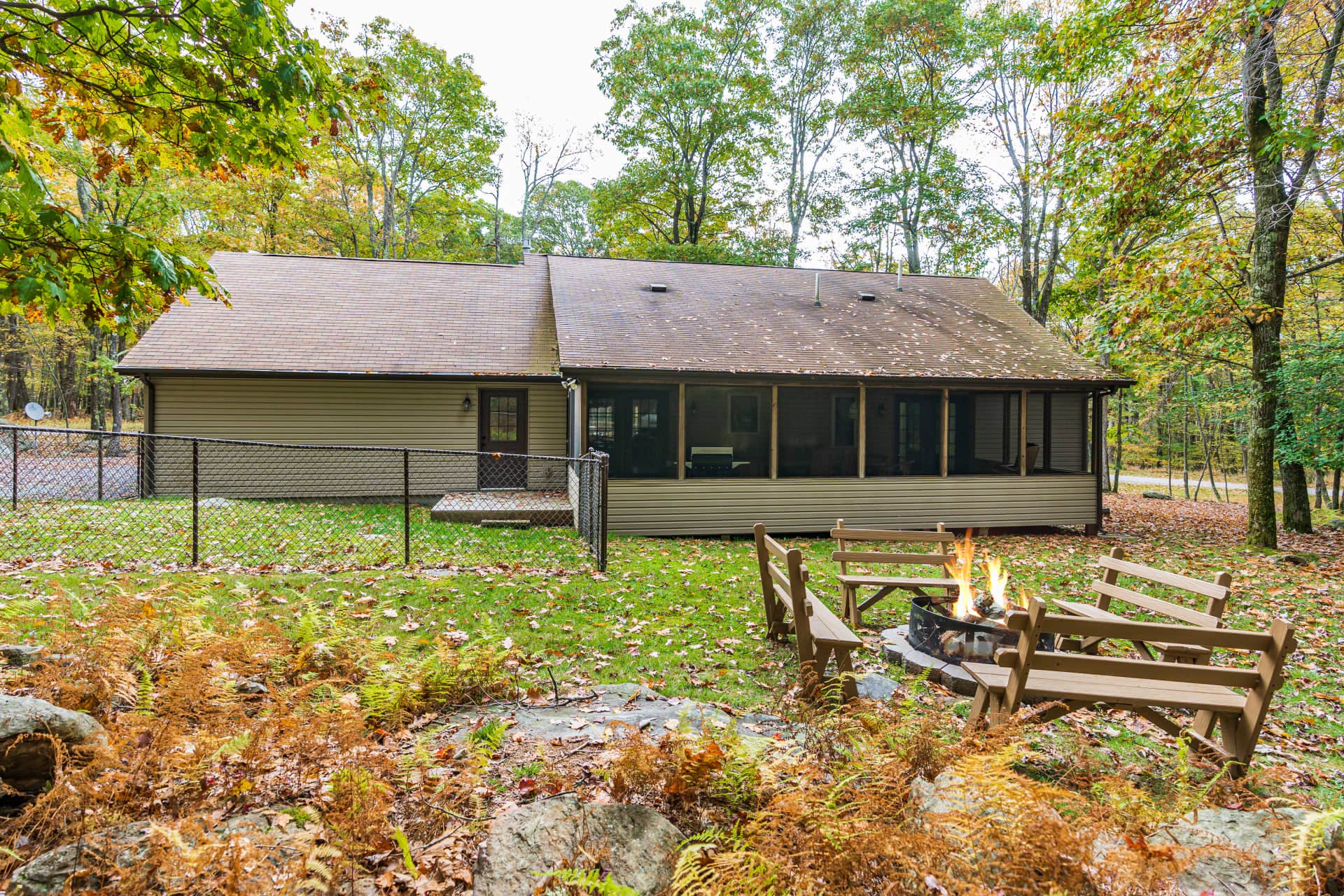 The Dyrt's photo of a cabin at Private Lake Cabin w Deck/Grill, Fire Pit, WiFi! near Maidsville, WV